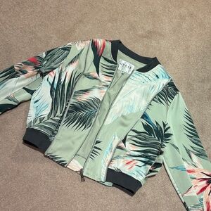 Guess Floral satin bomber